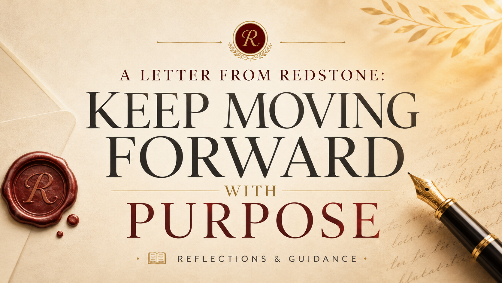 A Letter From Redstone: Keep Moving Forward With Purpose